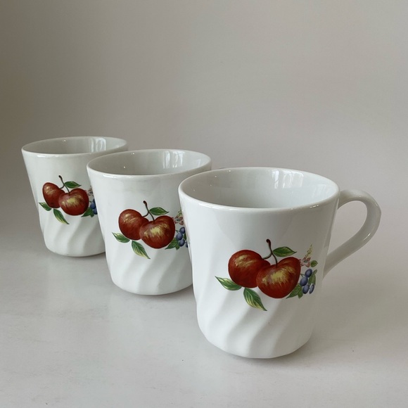 3 Corelle Coordinates “Chutney” Cups Mugs Swirl Stoneware 1990s - Picture 1 of 14